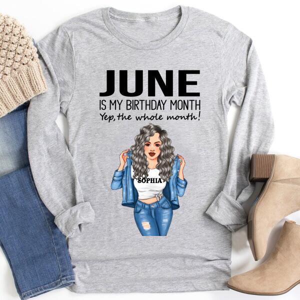June Birthday Shirt, Custom Birthday Shirt, Queens Born In June, June Birthday Shirts For Woman, June Birthday Gifts