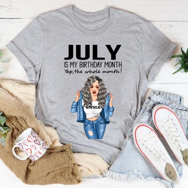 July Birthday Shirt, Custom Birthday Shirt, Queens Born In July, July Birthday Shirts For Woman, July Birthday Gifts