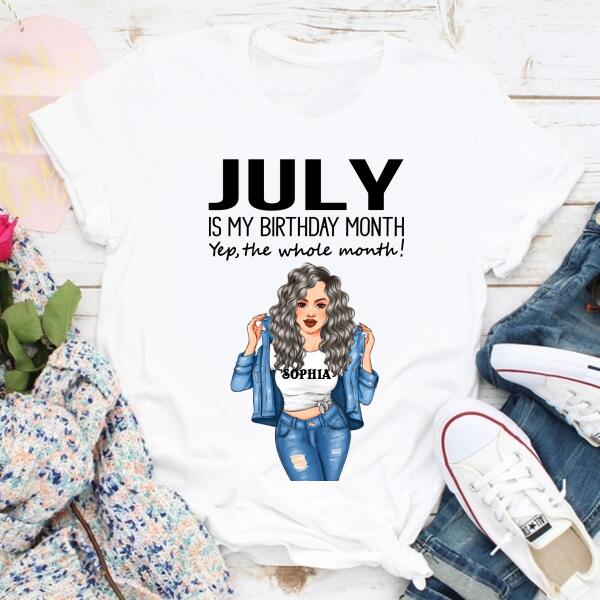 July Birthday Shirt, Custom Birthday Shirt, Queens Born In July, July Birthday Shirts For Woman, July Birthday Gifts