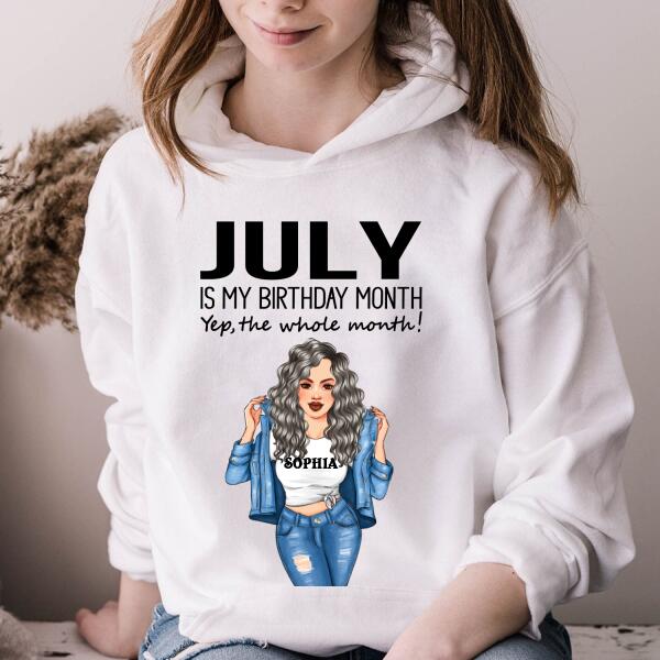 July Birthday Shirt, Custom Birthday Shirt, Queens Born In July, July Birthday Shirts For Woman, July Birthday Gifts