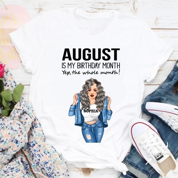 August Birthday Shirt, Custom Birthday Shirt, Queens Born In August, August Birthday Shirts For Woman, August Birthday Gifts