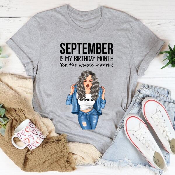 September Birthday Shirt, Custom Birthday Shirt, Queens Born In September, September Birthday Shirts For Woman, September Birthday Gifts