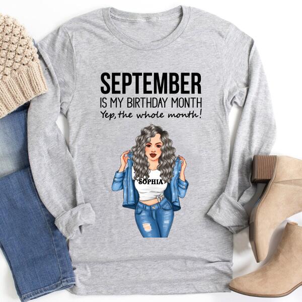 September Birthday Shirt, Custom Birthday Shirt, Queens Born In September, September Birthday Shirts For Woman, September Birthday Gifts