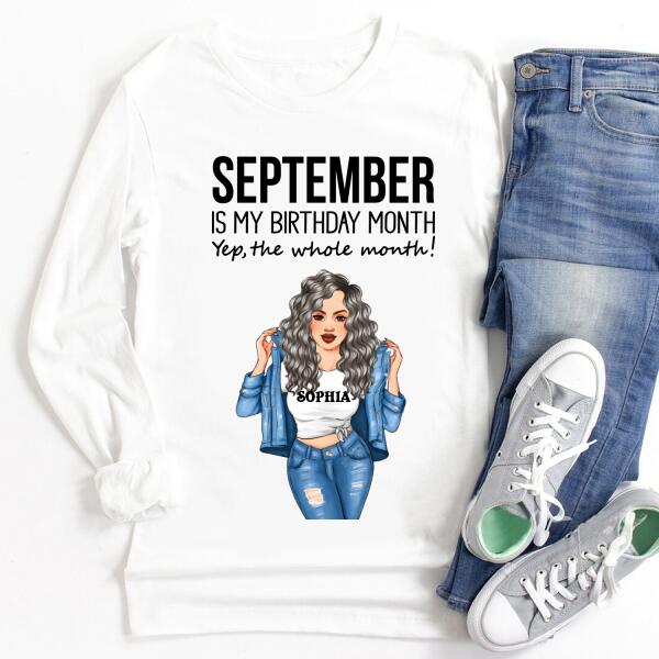 September Birthday Shirt, Custom Birthday Shirt, Queens Born In September, September Birthday Shirts For Woman, September Birthday Gifts