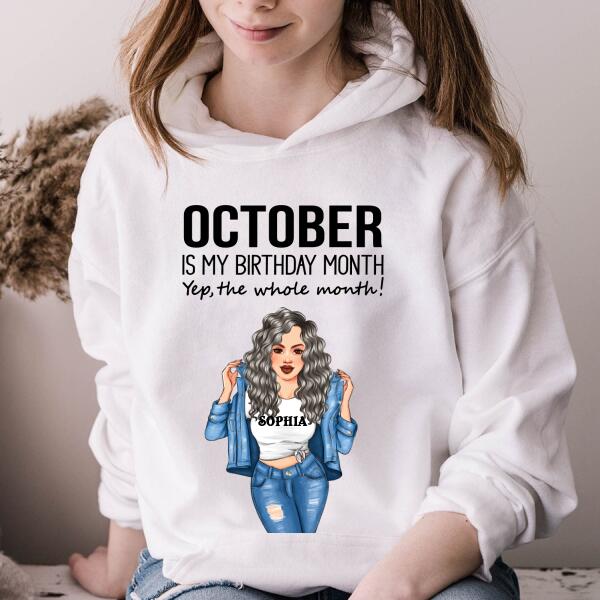 October Birthday Shirt, Custom Birthday Shirt, Queens Born In October, October Birthday Shirts For Woman, October Birthday Gifts