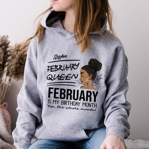 February Birthday Shirt, Custom Birthday Shirt, Queens Born In February, February Birthday Gifts, February shirts for Woman