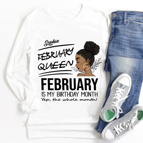 February Birthday Shirt, Custom Birthday Shirt, Queens Born In February, February Birthday Gifts, February shirts for Woman