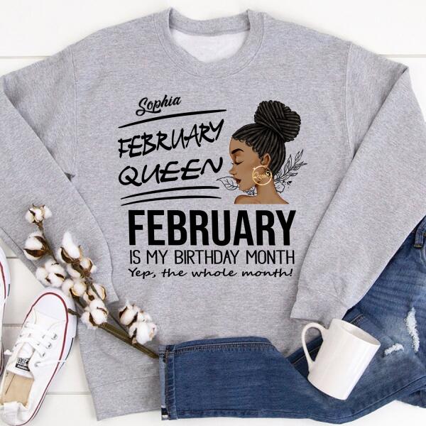 February Birthday Shirt, Custom Birthday Shirt, Queens Born In February, February Birthday Gifts, February shirts for Woman