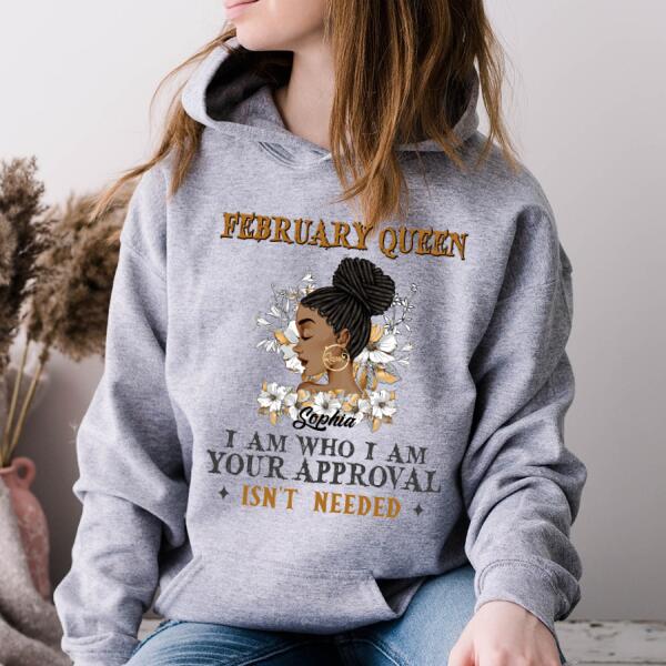 February Birthday Shirt, Custom Birthday Shirt, Queens Born In Custom February Birthday Shirt For Woman, Queens Are Born In February Gifts, Melanin Afro Woman Shirt, Black Girl Tee, Afro Queen Gift, February Birthday Gifts, February shirts for Woman