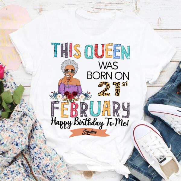 February Birthday Shirt, Custom Birthday Shirt, Queens Born In February, February Birthday Gifts, February shirts for Woman