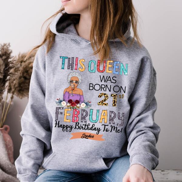 February Birthday Shirt, Custom Birthday Shirt, Queens Born In February, February Birthday Gifts, February shirts for Woman