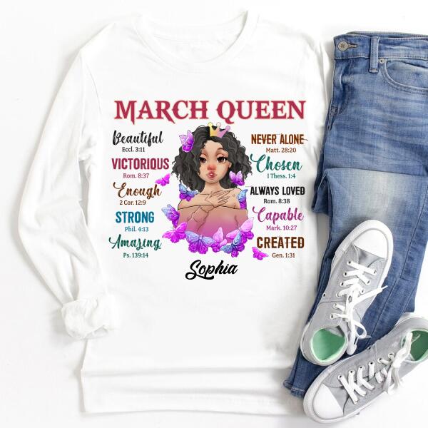 March Birthday Shirt, Custom Birthday Shirt, Queens Born In March, March Birthday Gifts, March shirts for Woman