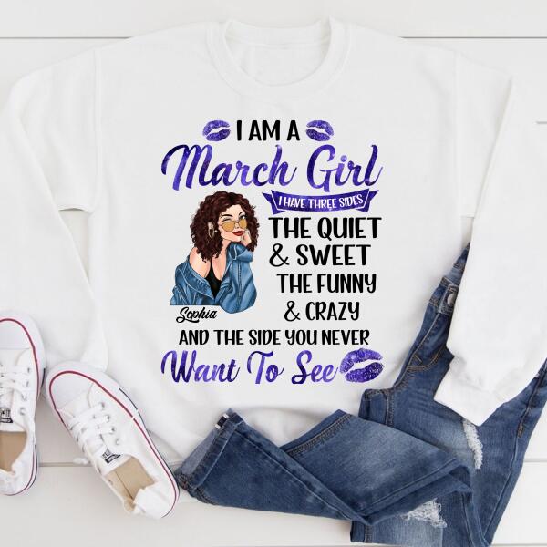 March Birthday Shirt, Custom Birthday Shirt, Queens Born In March, March Birthday Gifts, March shirts for Woman