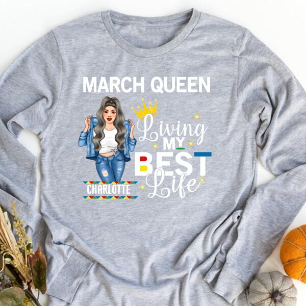 March Birthday Shirt, Custom Birthday Shirt, Queens Born In March, March Birthday Gifts, March shirts for Woman