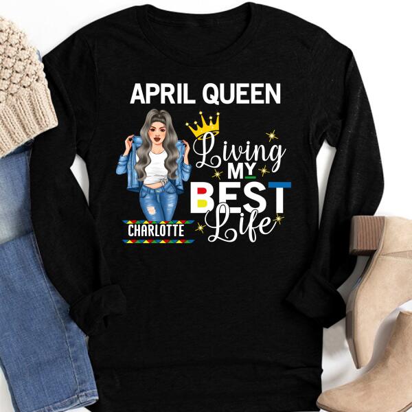 April Birthday Shirt, Custom Birthday Shirt, Queens Born In April, April Birthday Gifts, April shirts for Woman