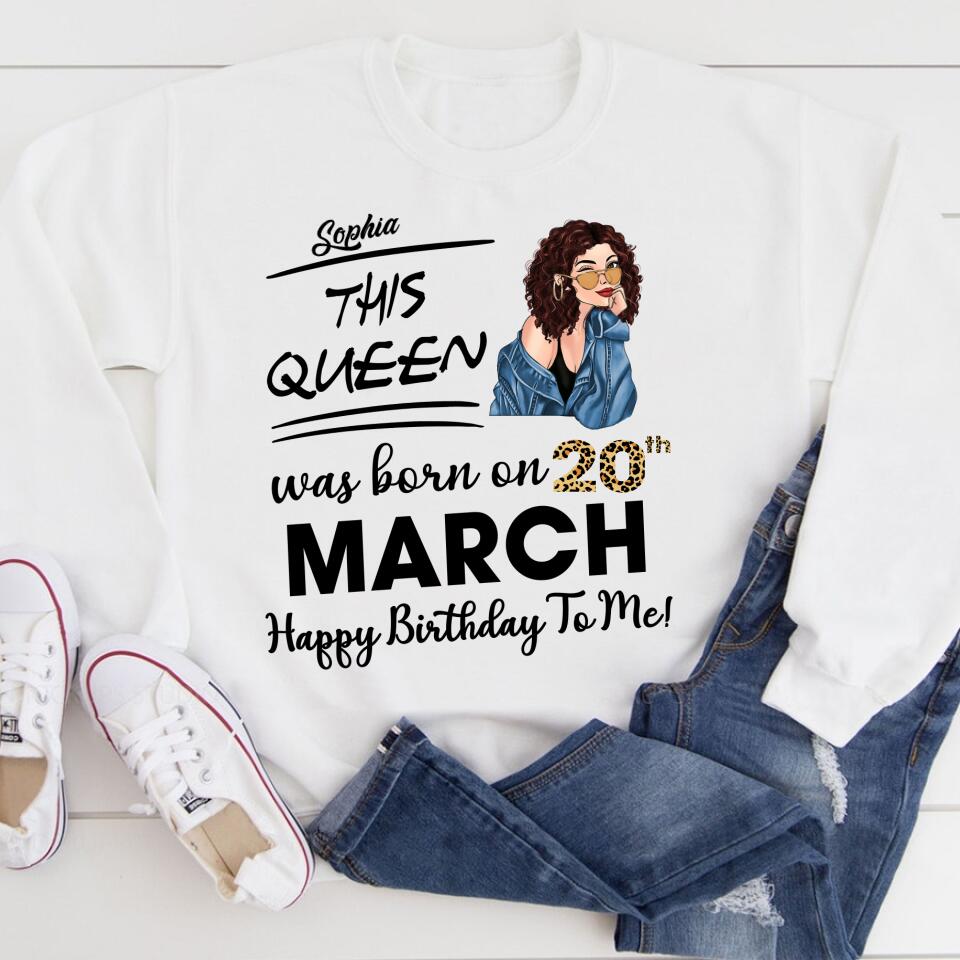 March Birthday Shirt, Custom Birthday Shirt, Queens Born In March, March Birthday Gifts, March shirts for Woman