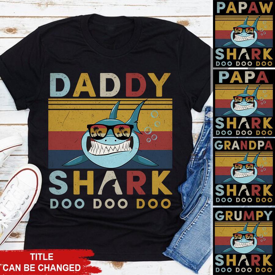 Personalized Fathers Day Shirts, Shark Fathers Day Shirts, Father‘s Day T Shirts, Funny Fathers Day Shirts, Daddy Shark Shirt, Happy Fathers Day Shirts, Father Day Gift