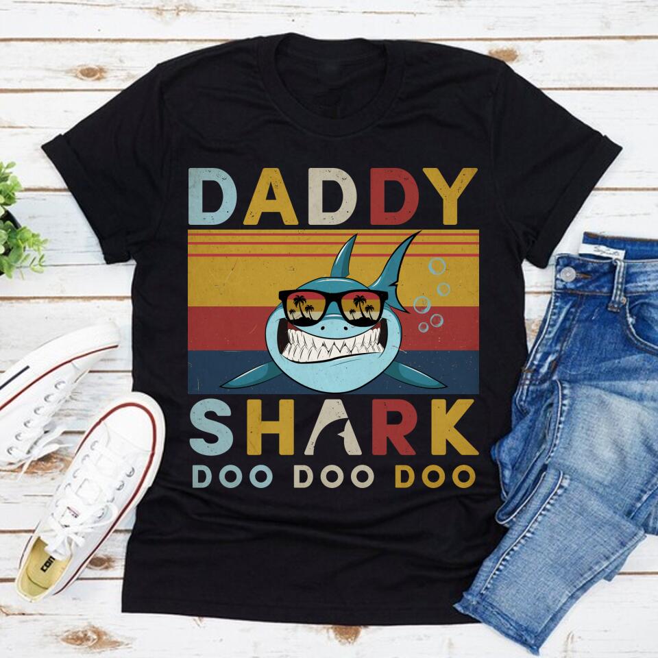 Personalized Fathers Day Shirts, Shark Fathers Day Shirts, Father‘s Day T Shirts, Funny Fathers Day Shirts, Daddy Shark Shirt, Happy Fathers Day Shirts, Father Day Gift