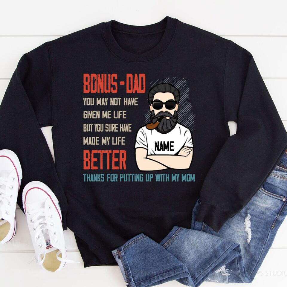 Personalized Fathers Day Shirts, Father‘s Day T Shirts, Father’s Day Gift Ideas From Son, Bonus Dad Shirt, Fathers Day Shirts For Dad, Bonus Dad Gifts For Father‘s Day, Father Day Gift