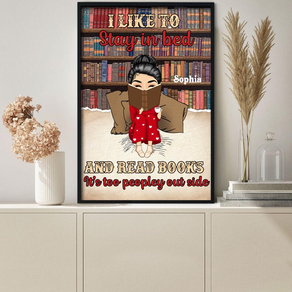 A Girl Who Loves Books Reading - Reading Gift - Personalized Custom Poster