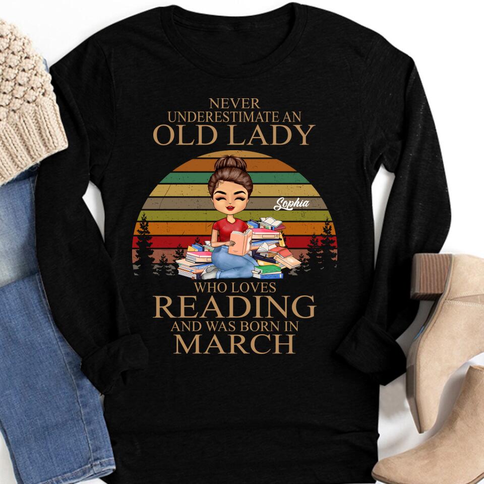 March Birthday Shirt, Custom Birthday Shirt, Queens Born In March, March Birthday Gifts, March shirts for Woman, Book Lover Shirt, Reading Gifts Cotton Shirt, Just A Girl Who Loves Books