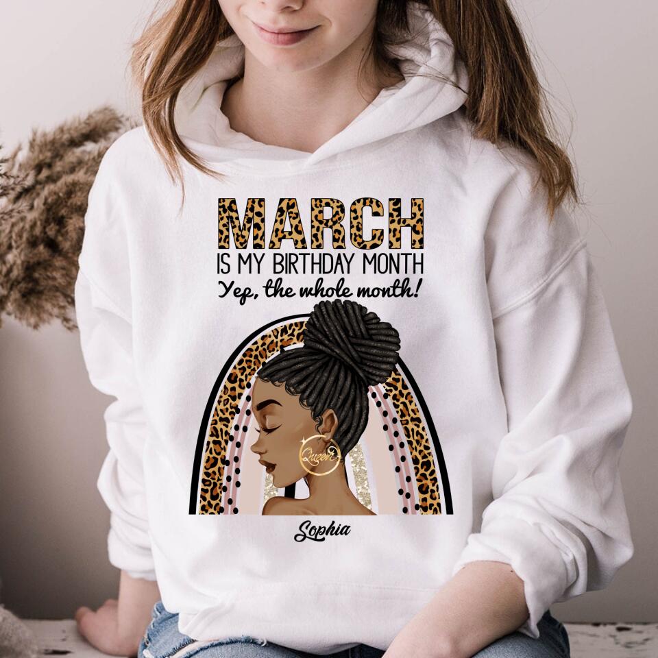 March Birthday Shirt, Custom Birthday Shirt, Queens Born In March, March Birthday Gifts, March shirts for Woman