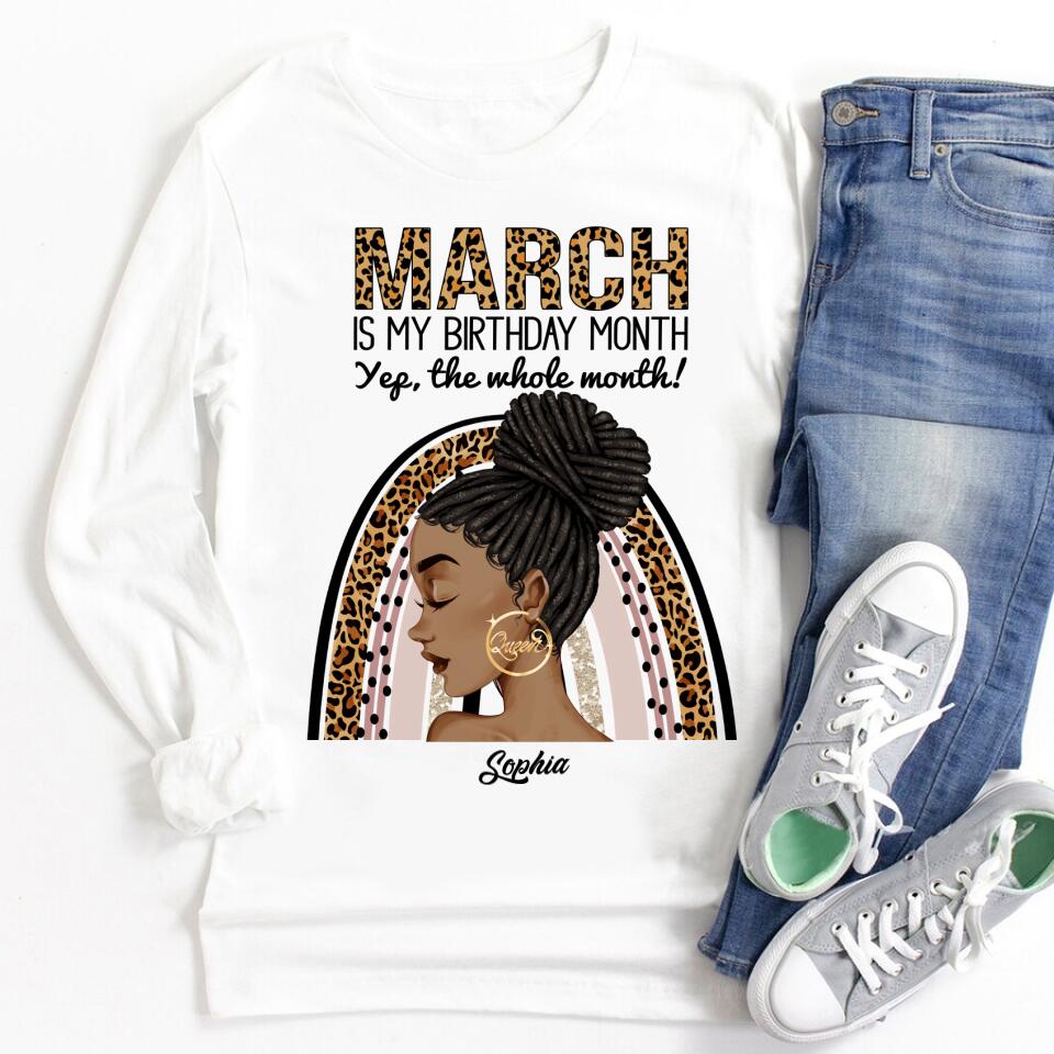 March Birthday Shirt, Custom Birthday Shirt, Queens Born In March, March Birthday Gifts, March shirts for Woman