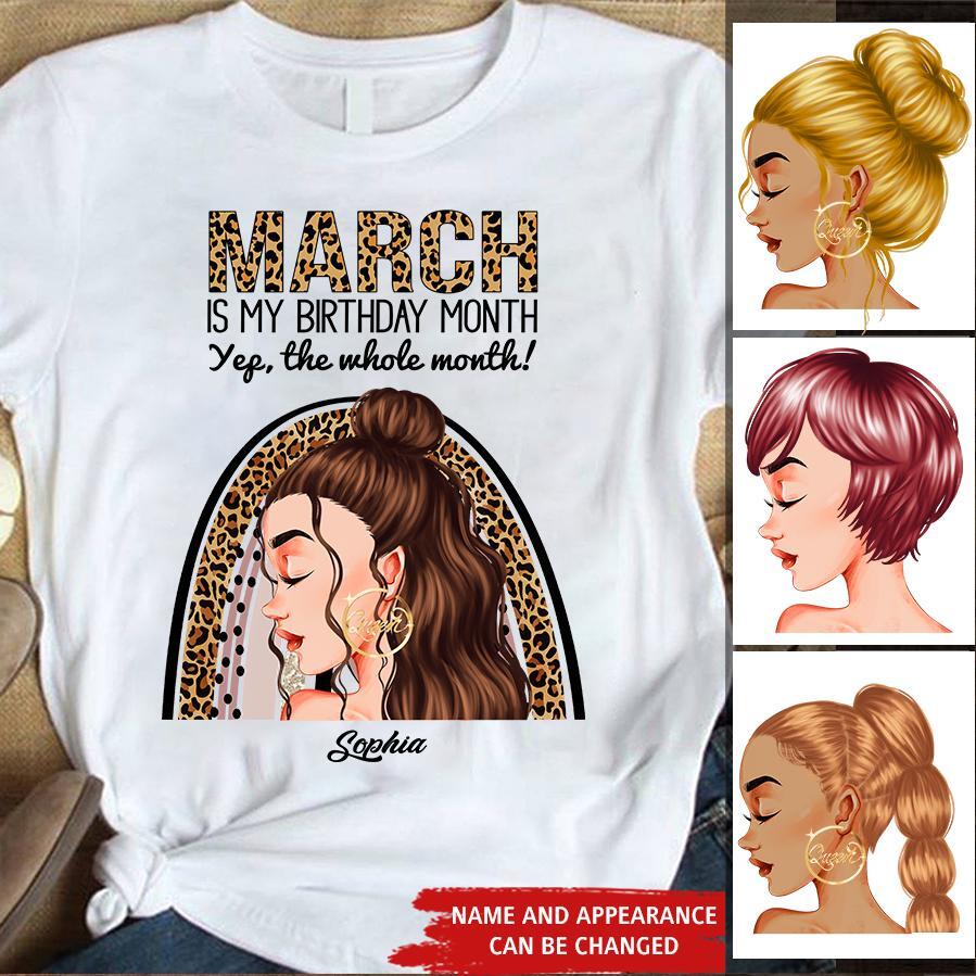 March Birthday Shirt, Custom Birthday Shirt, Queens Born In March, March Birthday Gifts, March shirts for Woman