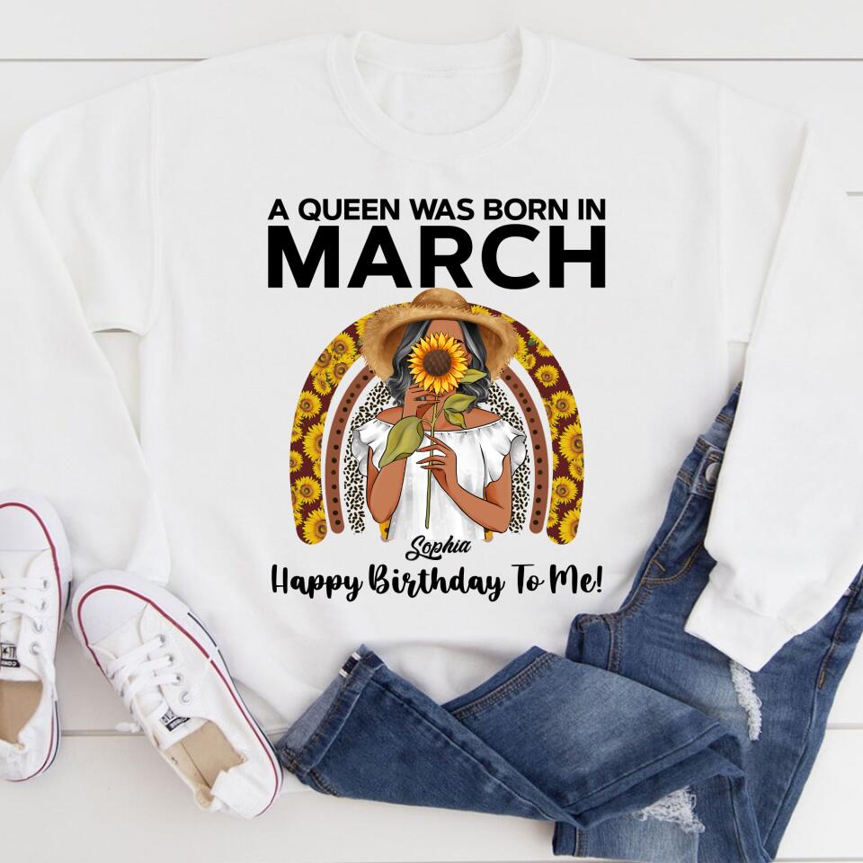 March Birthday Shirt, Custom Birthday Shirt, Queens Born In March, March Birthday Gifts, March shirts for Woman