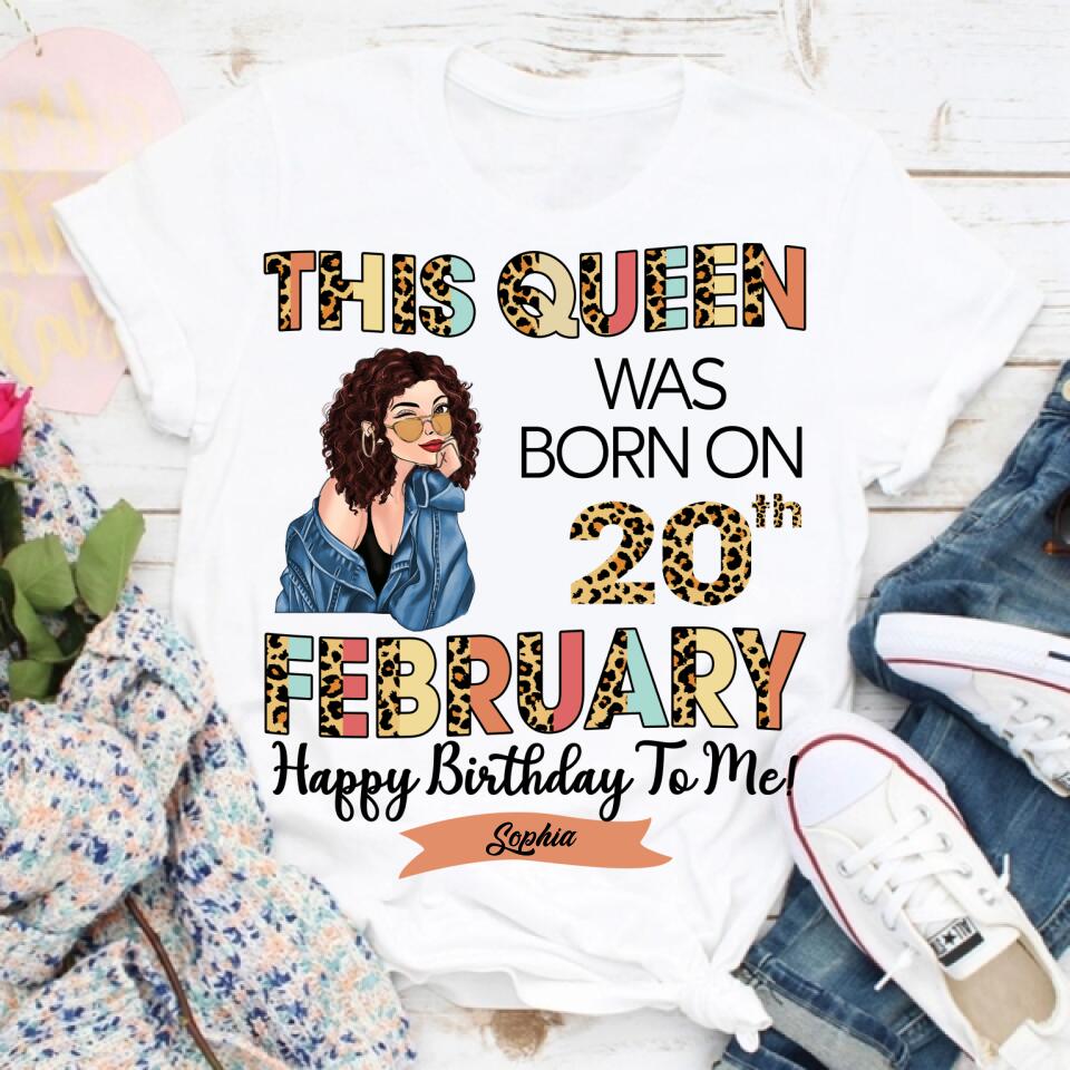 Custom February Birthday Shirt For Woman, Queens Are Born In February Gifts, Melanin Afro Woman Shirt, Black Girl Tee, Afro Queen Gift
