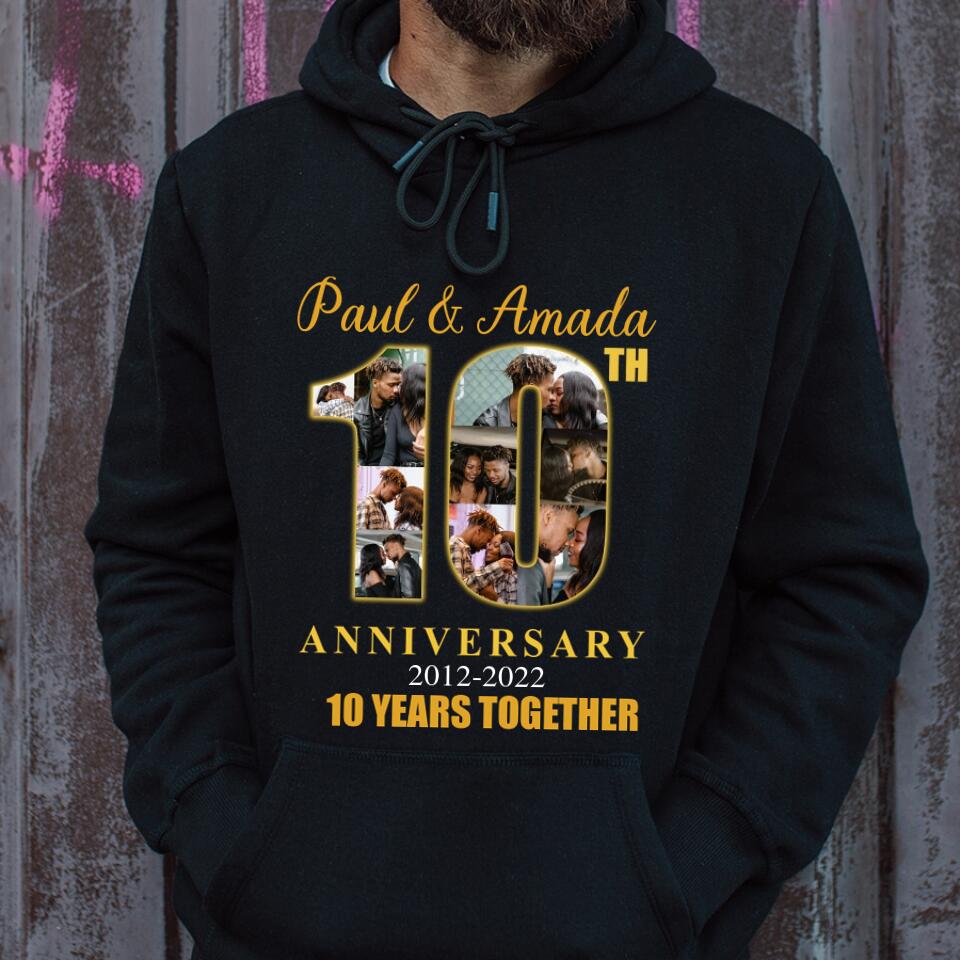 Wedding Anniversary Shirt - Personalised With Names And Date