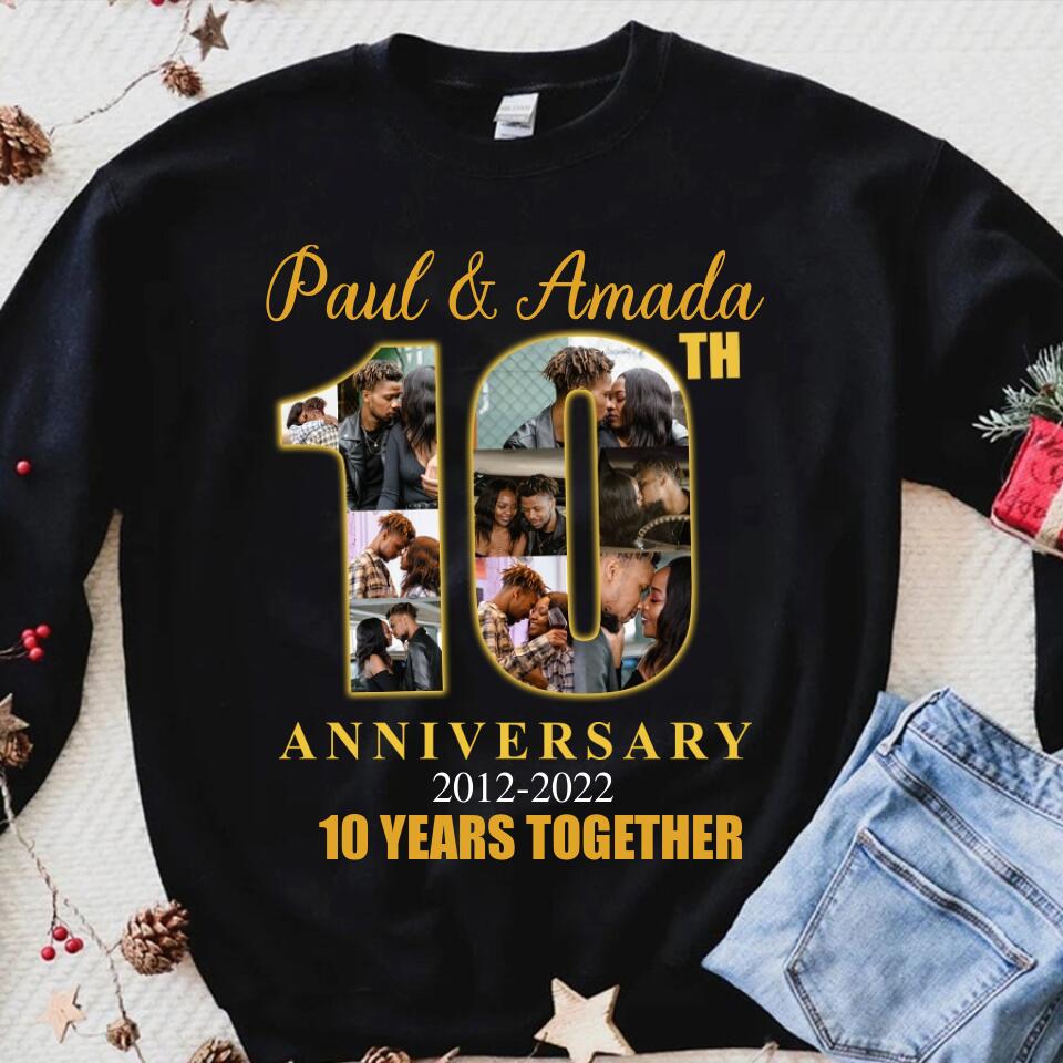 Wedding Anniversary Shirt - Personalised With Names And Date
