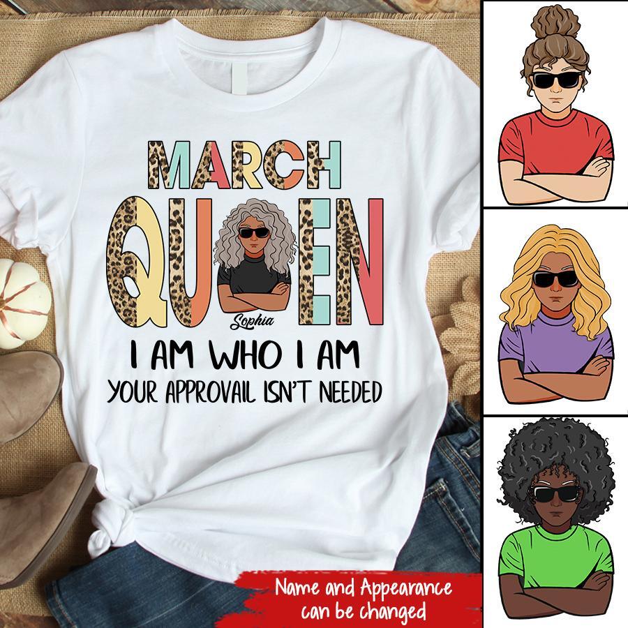 March Birthday Shirt, Custom Birthday Shirt, Queens Born In March, March Birthday Gifts, March shirts for Woman