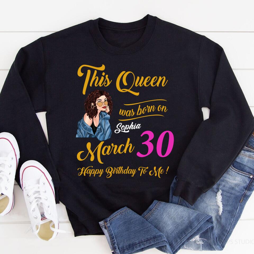 March Birthday Shirt, Custom Birthday Shirt, Queens Born In March, March Birthday Gifts, March shirts for Woman