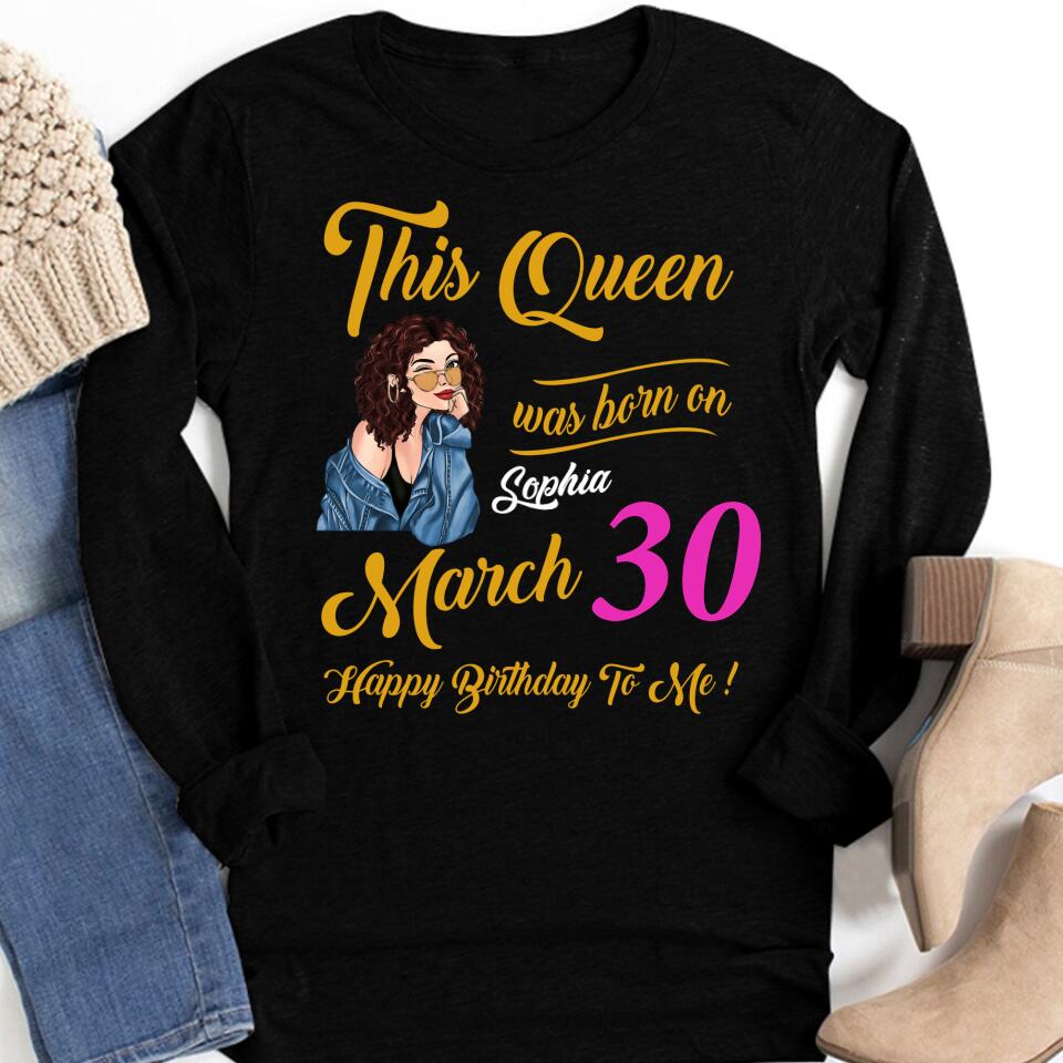 March Birthday Shirt, Custom Birthday Shirt, Queens Born In March, March Birthday Gifts, March shirts for Woman