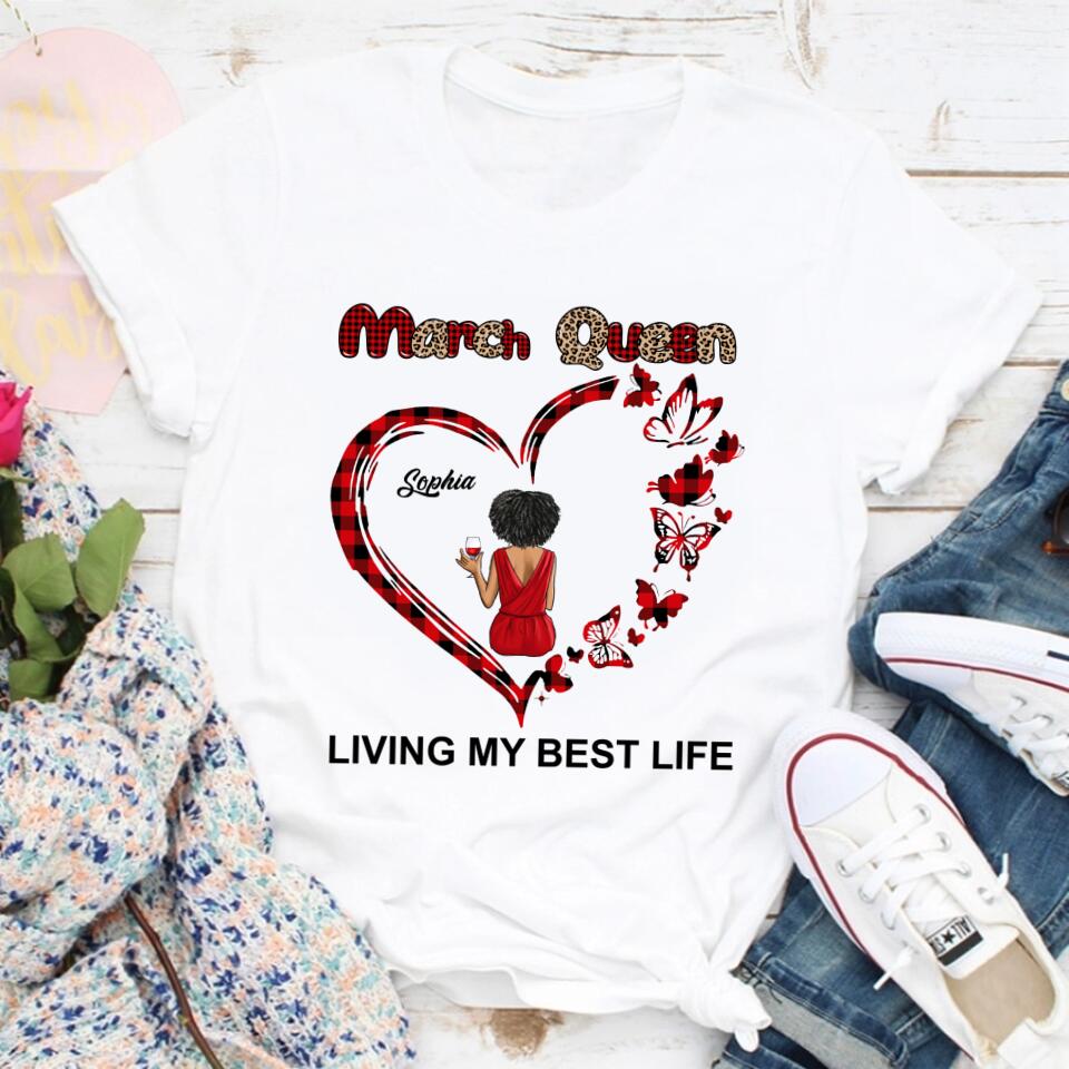 March Birthday Shirt, Custom Birthday Shirt, Queens Born In March, March Birthday Gifts, March shirts for Woman