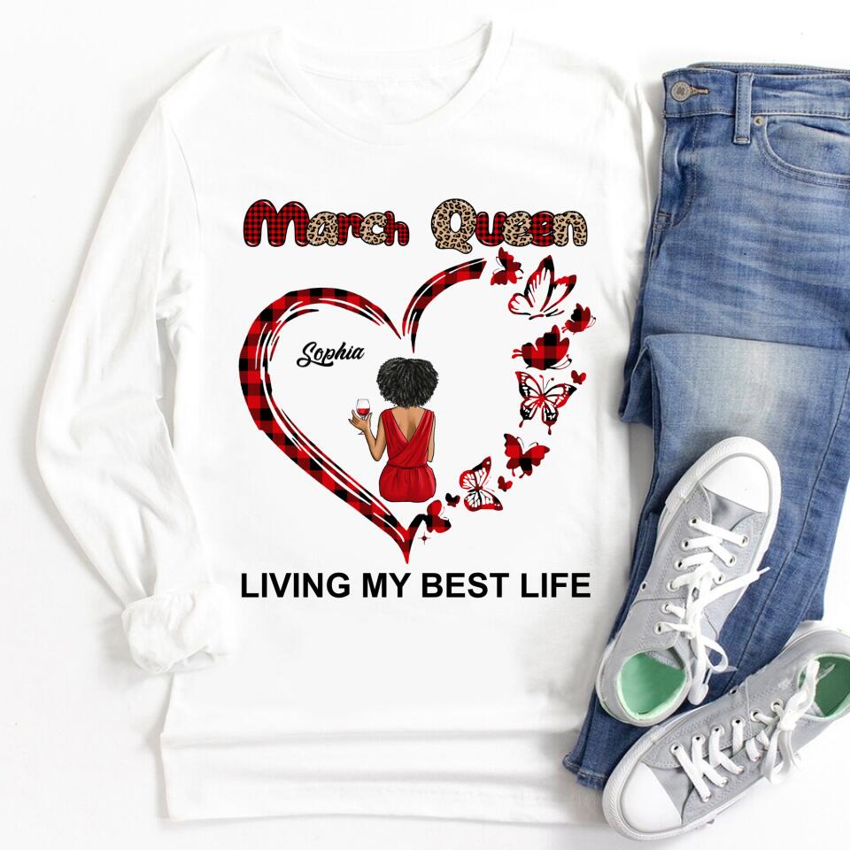 March Birthday Shirt, Custom Birthday Shirt, Queens Born In March, March Birthday Gifts, March shirts for Woman