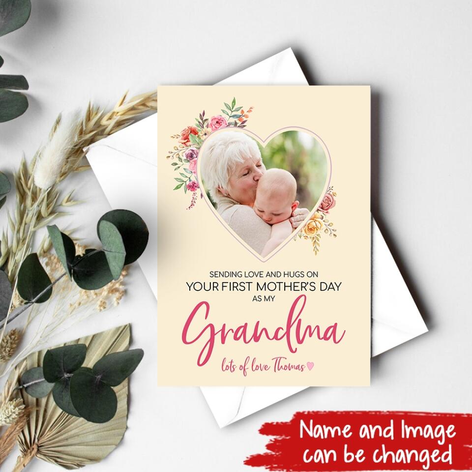 Custom Mothers Day Card - Mother&#39;s Day Gift Cards - Mothers Day Greetings - Grandma Cards - Mom&#39;s Card - First Mothers Day Card- New Grandparents card - Mother Day Gift