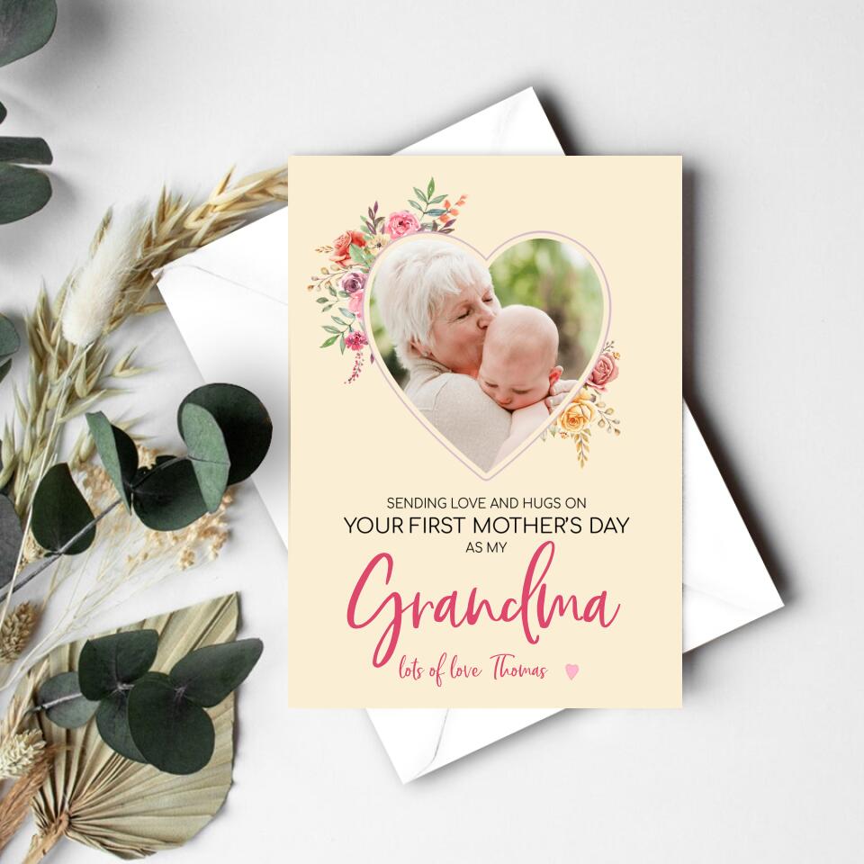 Custom Mothers Day Card - Mother&#39;s Day Gift Cards - Mothers Day Greetings - Grandma Cards - Mom&#39;s Card - First Mothers Day Card- New Grandparents card - Mother Day Gift