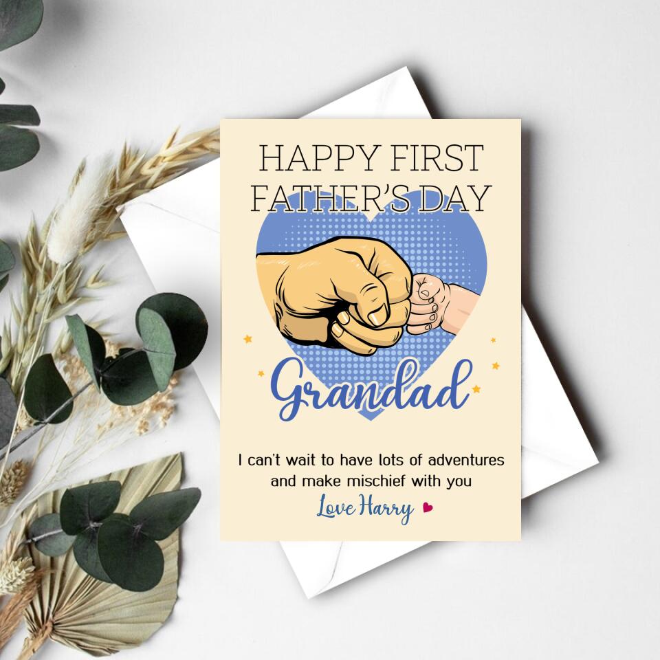 Personalised Fathers Day Card - Father&#39;s Day Gift Cards - Fathers Day Greetings - Dad Cards - Happy Fathers Day Card - First Fathers Day Card - Father Day Gift