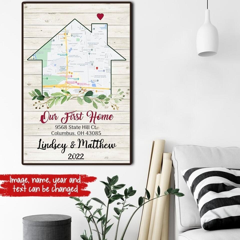 Our First Home Poster! A Poster Of My House Custom Name, Text And Address