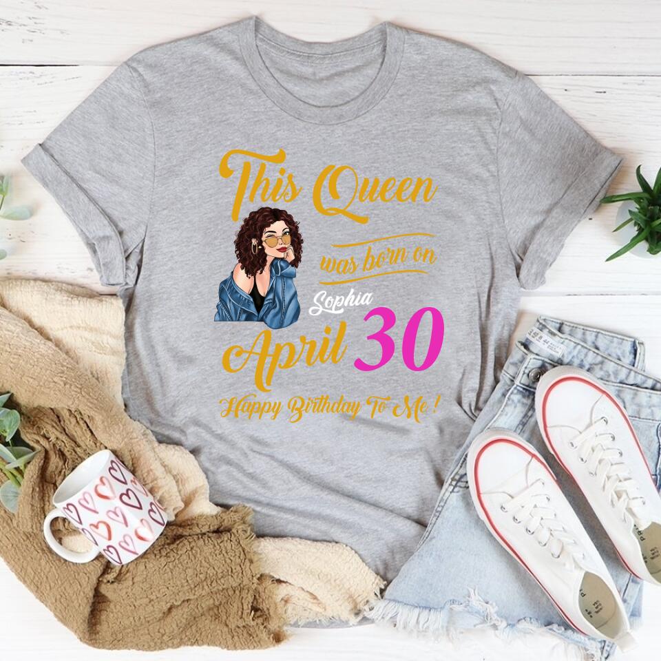 April Birthday Shirt, Custom Birthday Shirt, Queens Born In April, April Birthday Gifts, April shirts for Woman