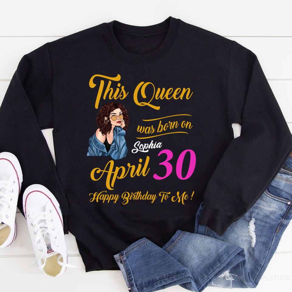 April Birthday Shirt, Custom Birthday Shirt, Queens Born In April, April Birthday Gifts, April shirts for Woman