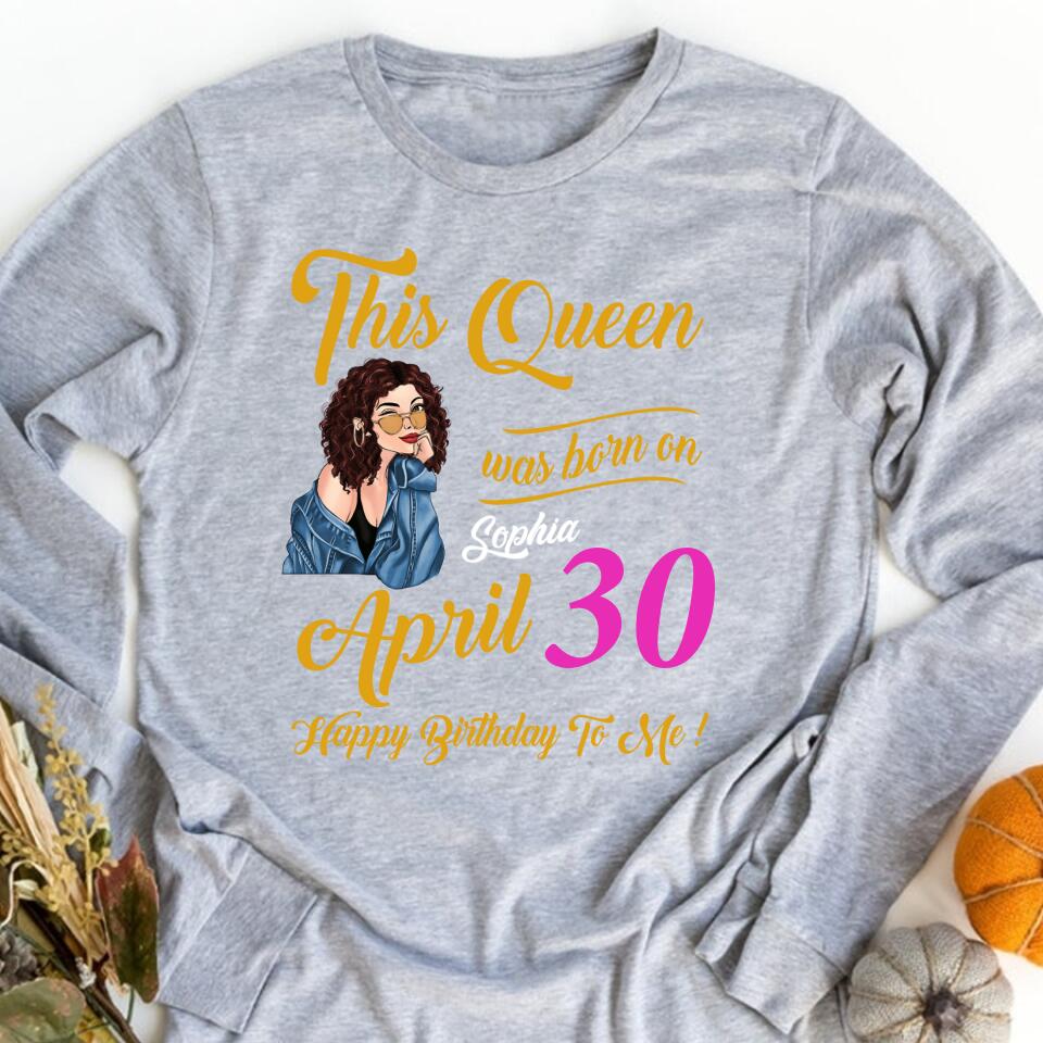April Birthday Shirt, Custom Birthday Shirt, Queens Born In April, April Birthday Gifts, April shirts for Woman