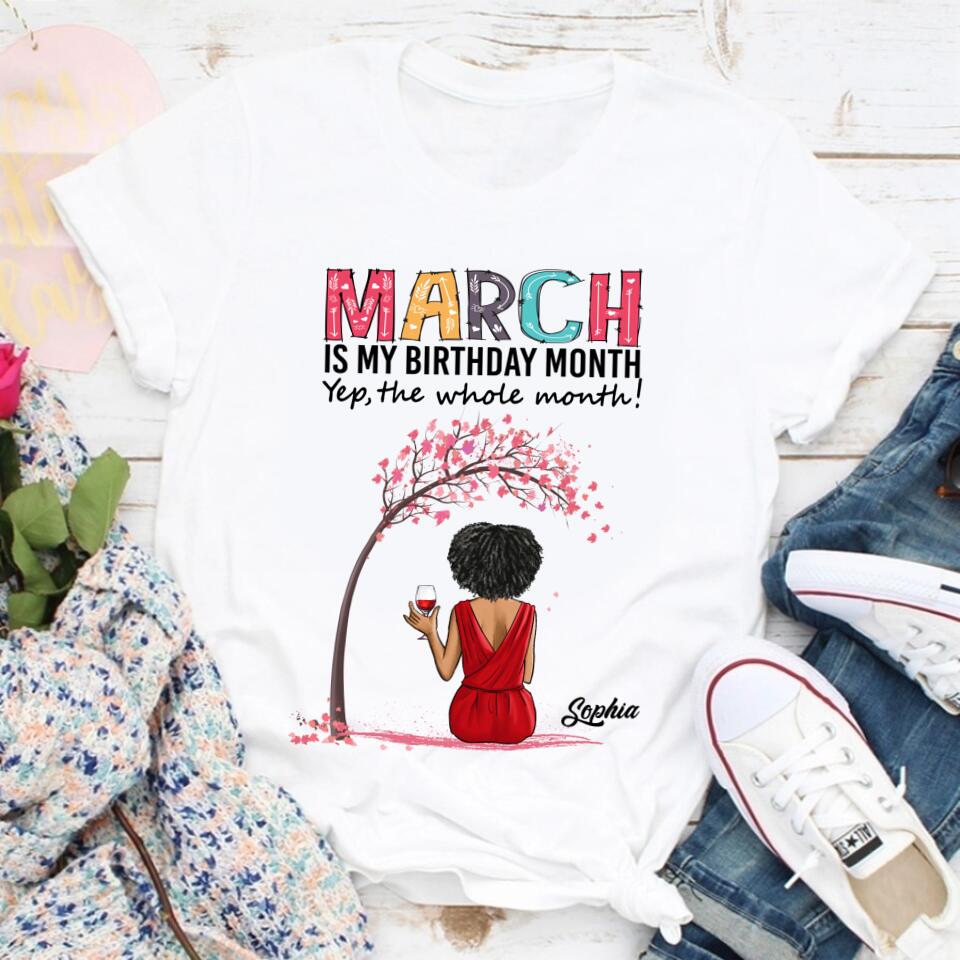 March Birthday Shirt, Custom Birthday Shirt, Queens Born In March, March Birthday Gifts, March shirts for Woman