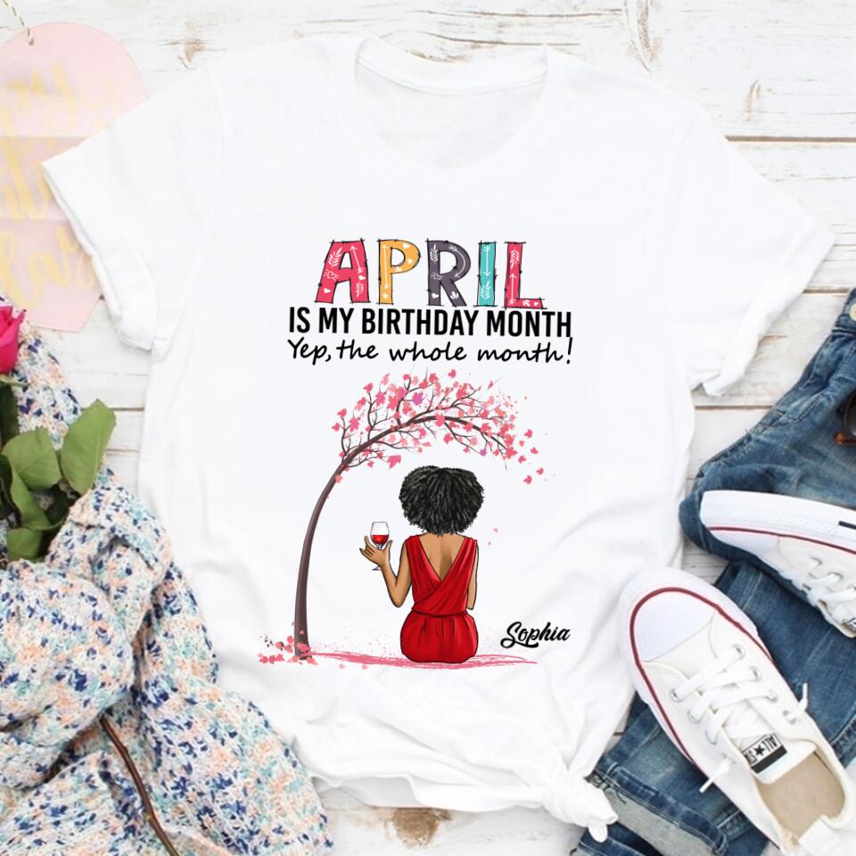 April Birthday Shirt, Custom Birthday Shirt, Queens Born In April, April Birthday Gifts, April shirts for Woman