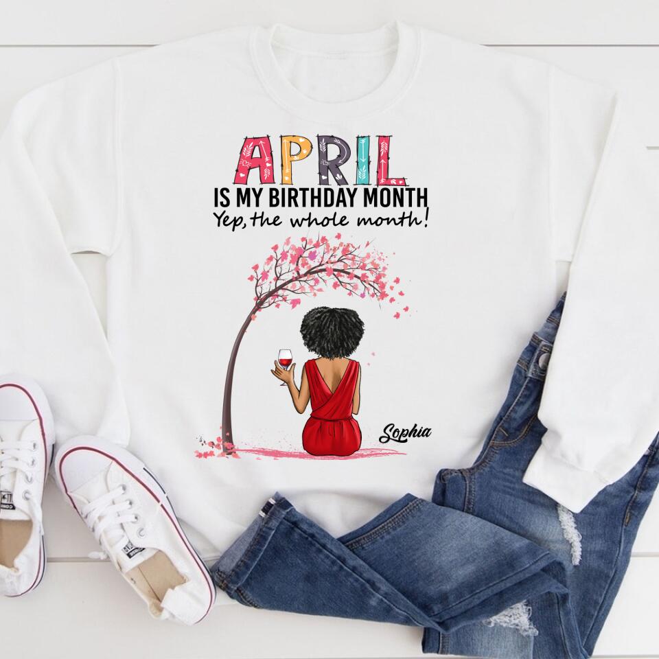 April Birthday Shirt, Custom Birthday Shirt, Queens Born In April, April Birthday Gifts, April shirts for Woman