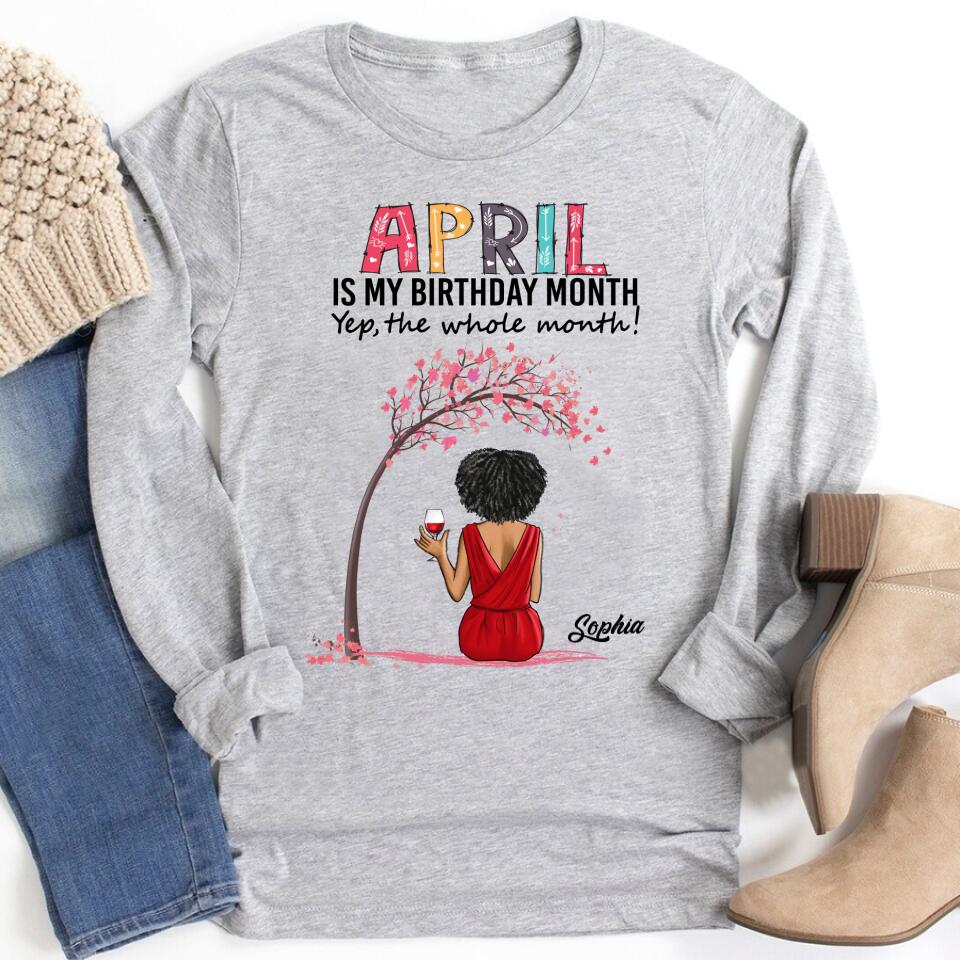 April Birthday Shirt, Custom Birthday Shirt, Queens Born In April, April Birthday Gifts, April shirts for Woman