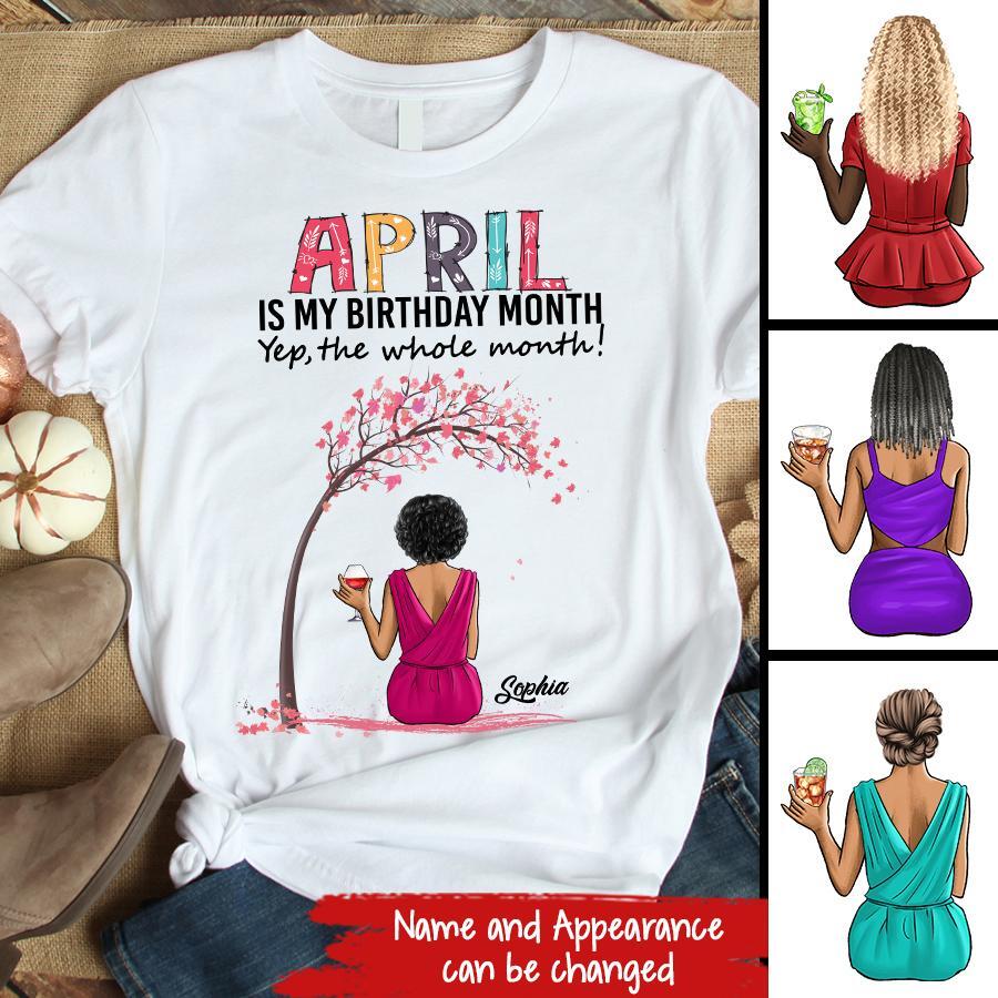 April Birthday Shirt, Custom Birthday Shirt, Queens Born In April, April Birthday Gifts, April shirts for Woman