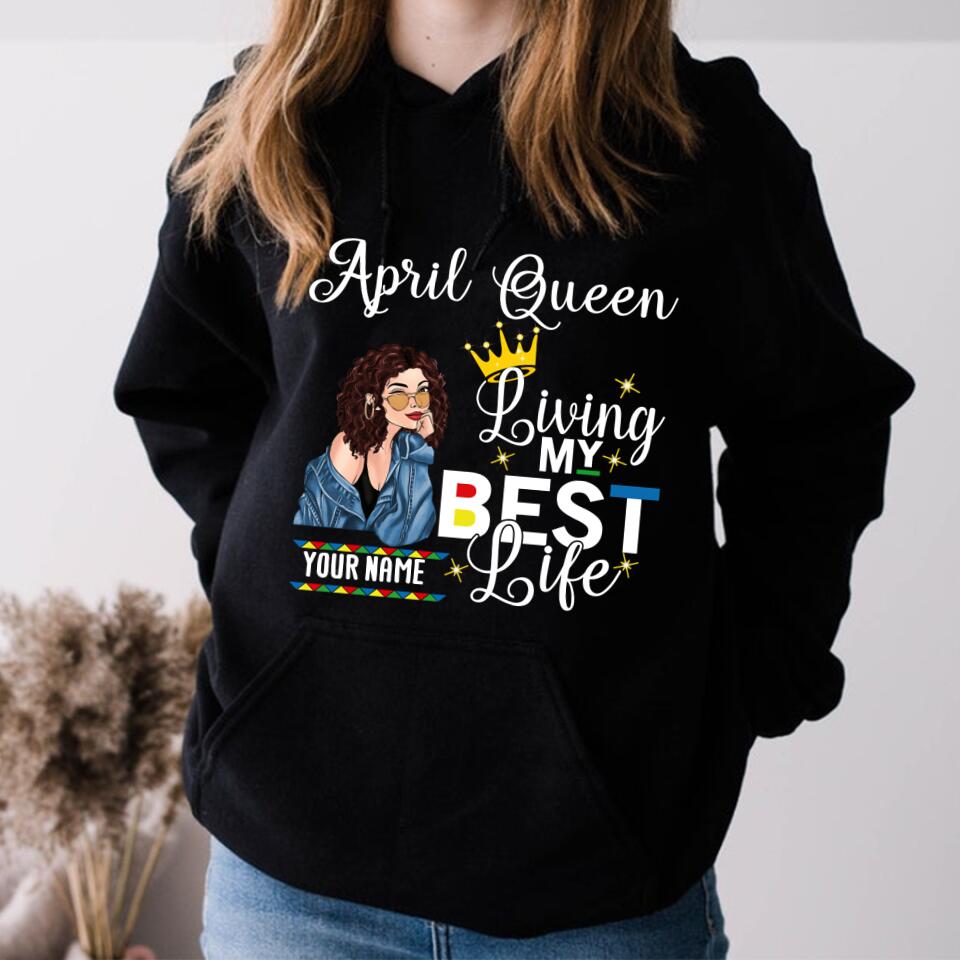 April Birthday Shirt, Custom Birthday Shirt, Queens Born In April, April Birthday Gifts, April shirts for Woman